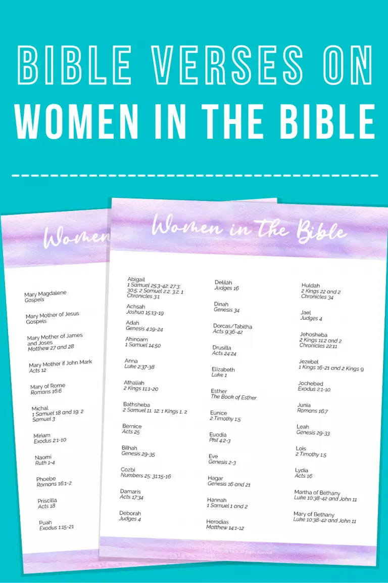 64 Names Of Women In The Bible My Printable Faith