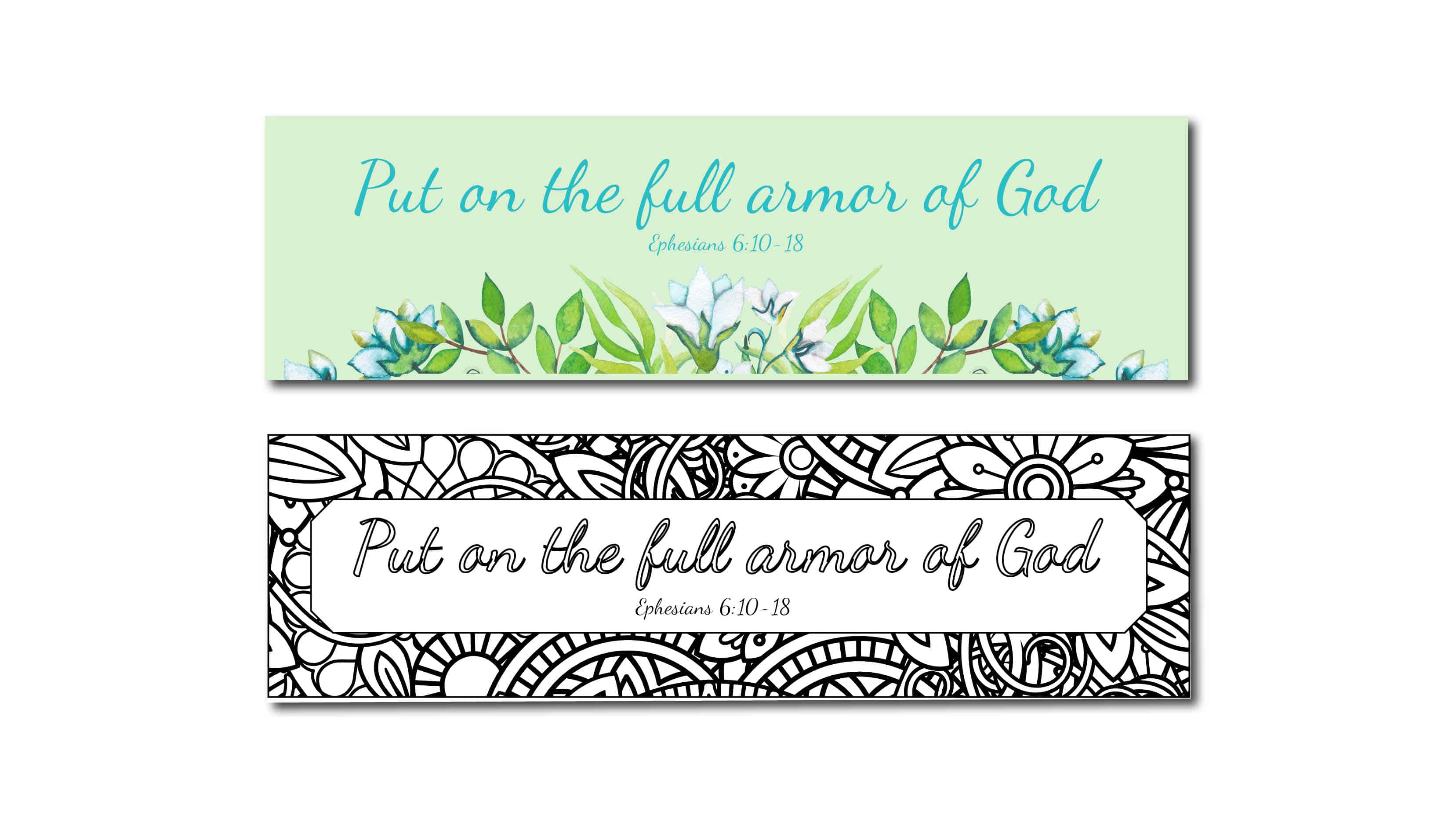 Printable Armor of God Bookmarks