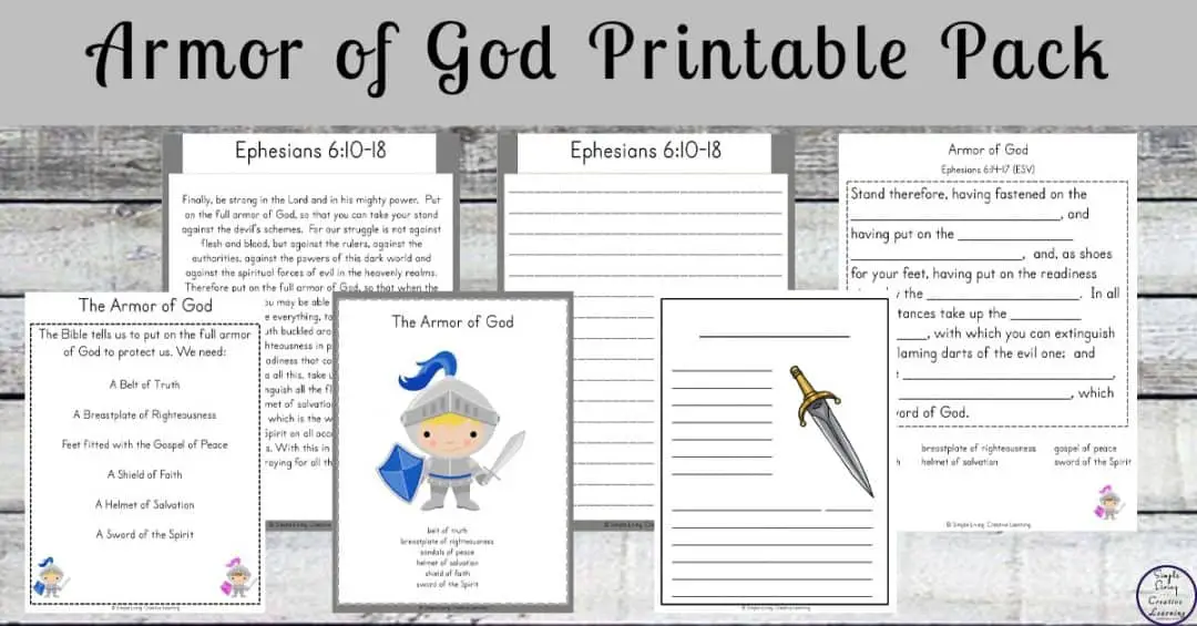7 FREE Armor of God Printables - My Printable Faith