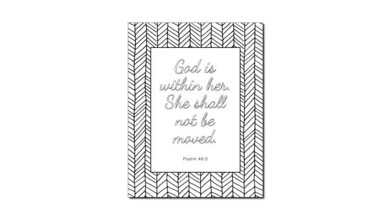God is Within Her (Printable Coloring Page)