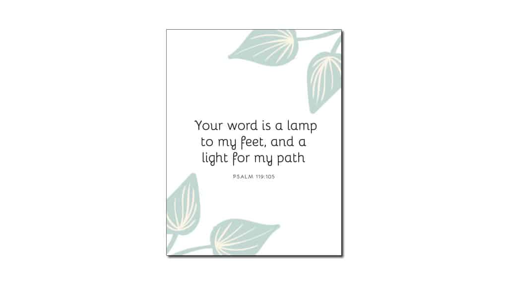 Psalm 119:105 (Printable Wall Art) - My Printable Faith