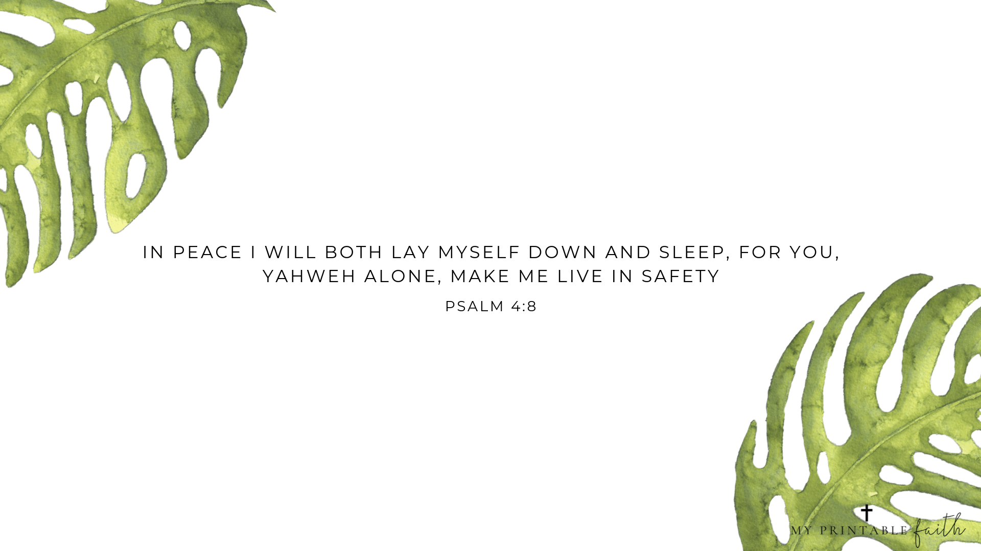 Psalm 4:8 – FREE Desktop Wallpaper