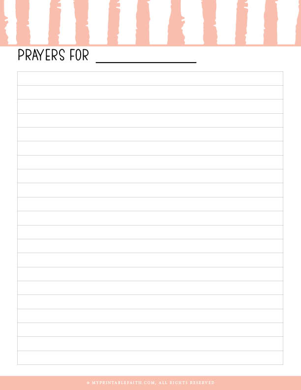 30 Printable Prayer Journal Pages - My Printable Faith