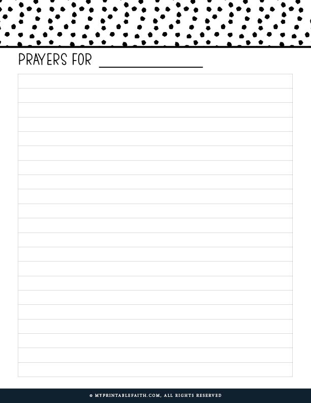 30 Printable Prayer Journal Pages - My Printable Faith
