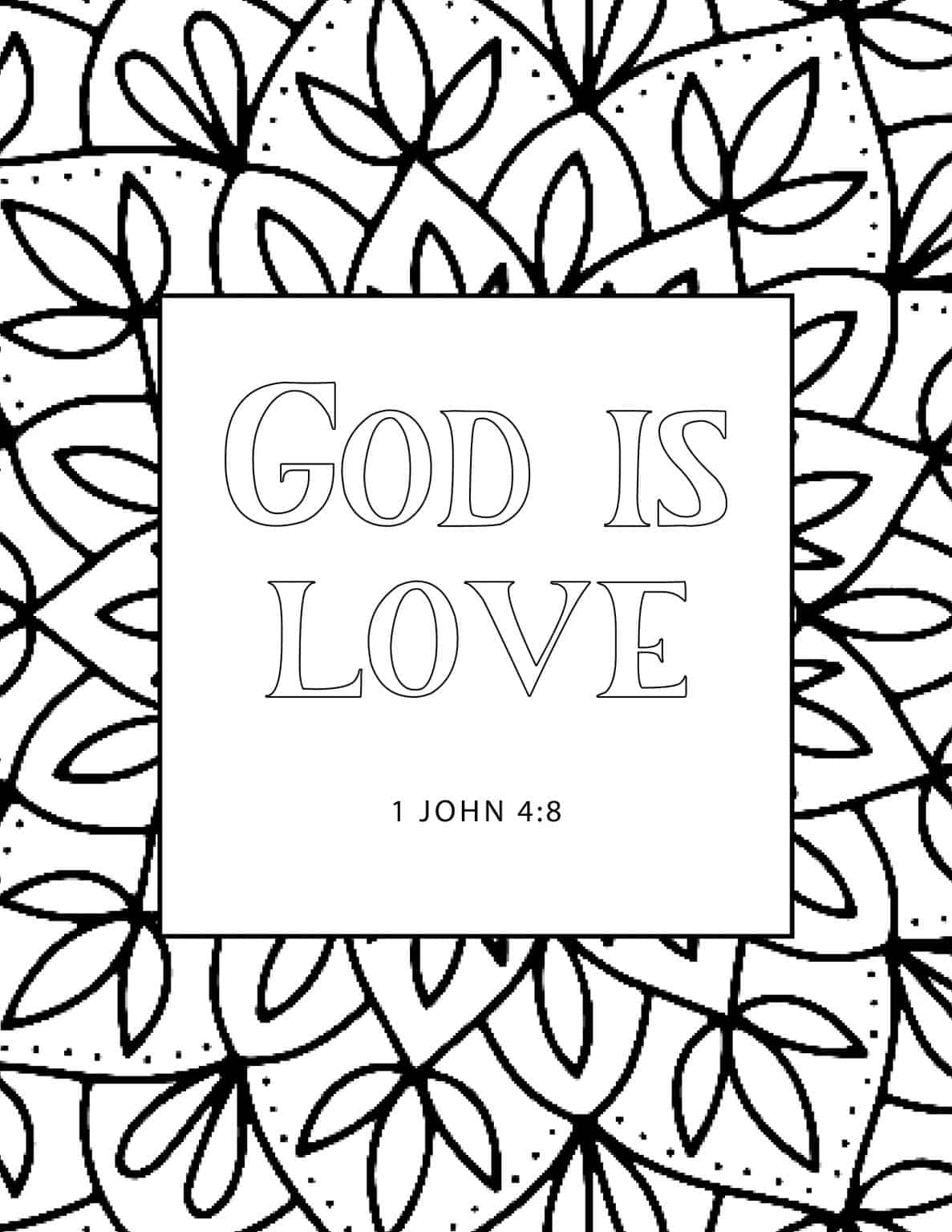 7 Printable Bible Verse Coloring Pages on Love My Printable Faith
