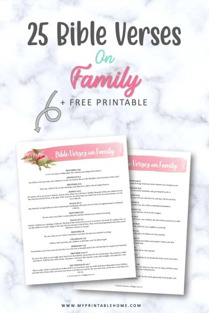 25 Bible Verses About Family - My Printable Faith
