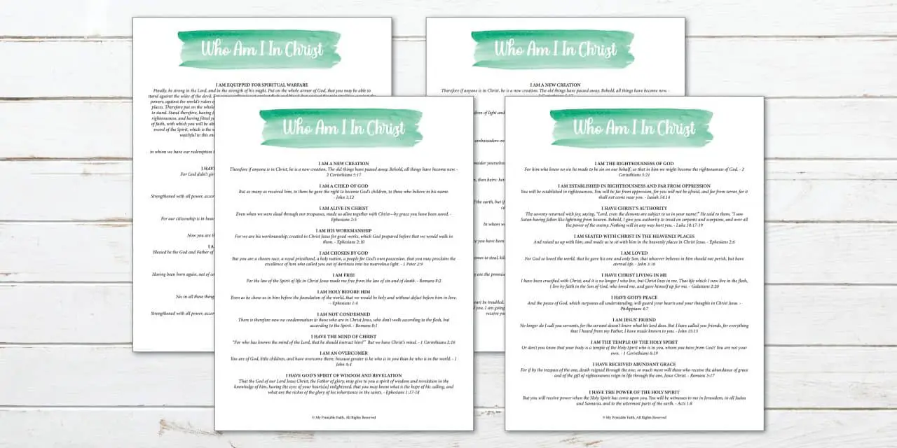 43 Scriptures About Who I Am In Christ My Printable Faith