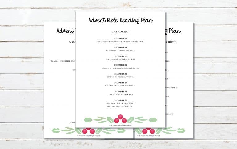 Advent Bible Reading Plan (With Printable)