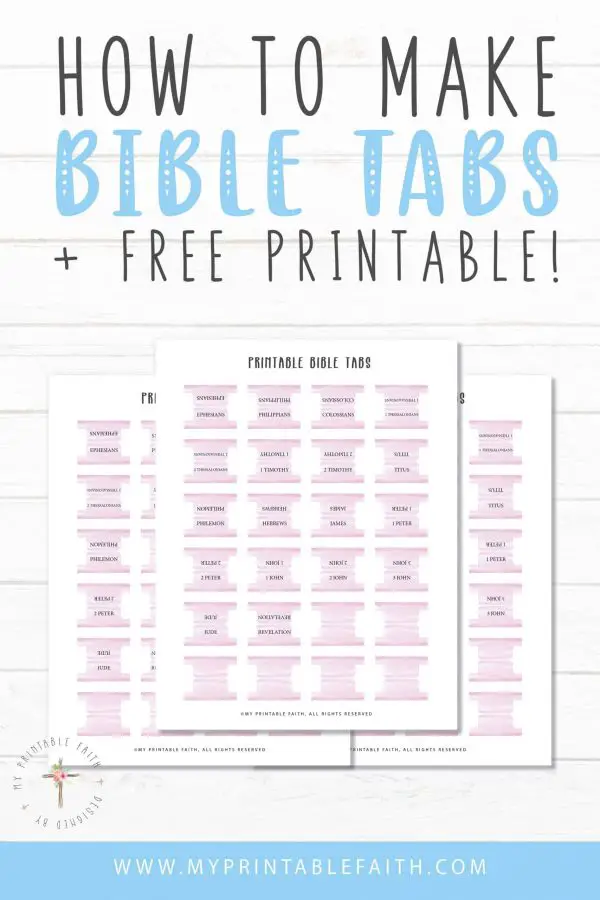 Free Printable Bible Tabs With Instructions My Printable Faith