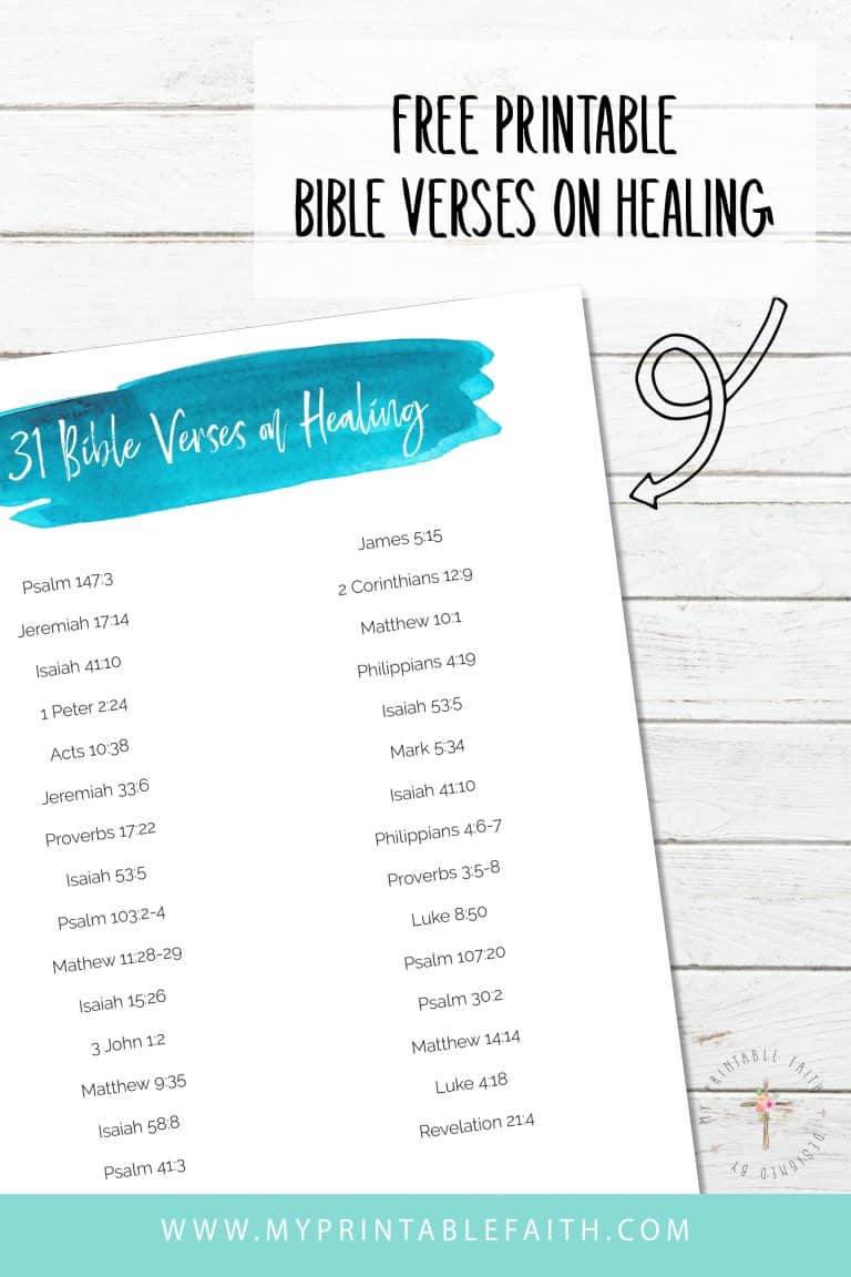 31 Bible Verses on Healing - My Printable Faith