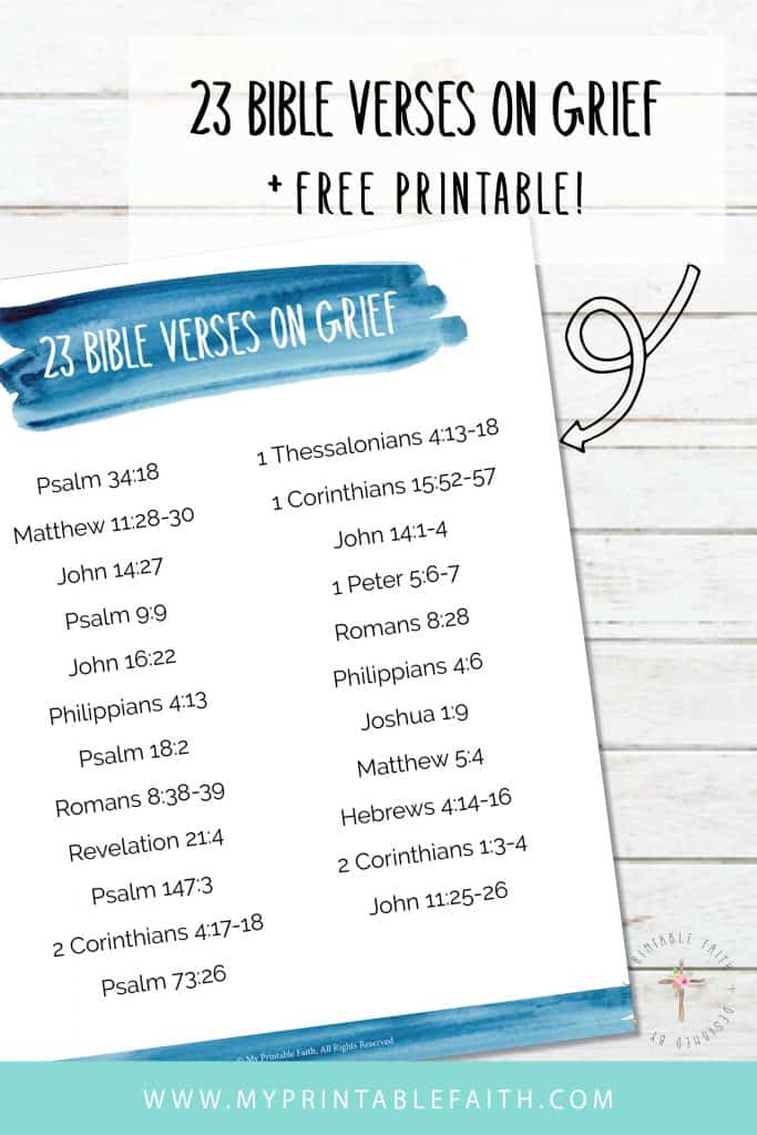 23 Bible Verses on Grief plus FREE printable 
