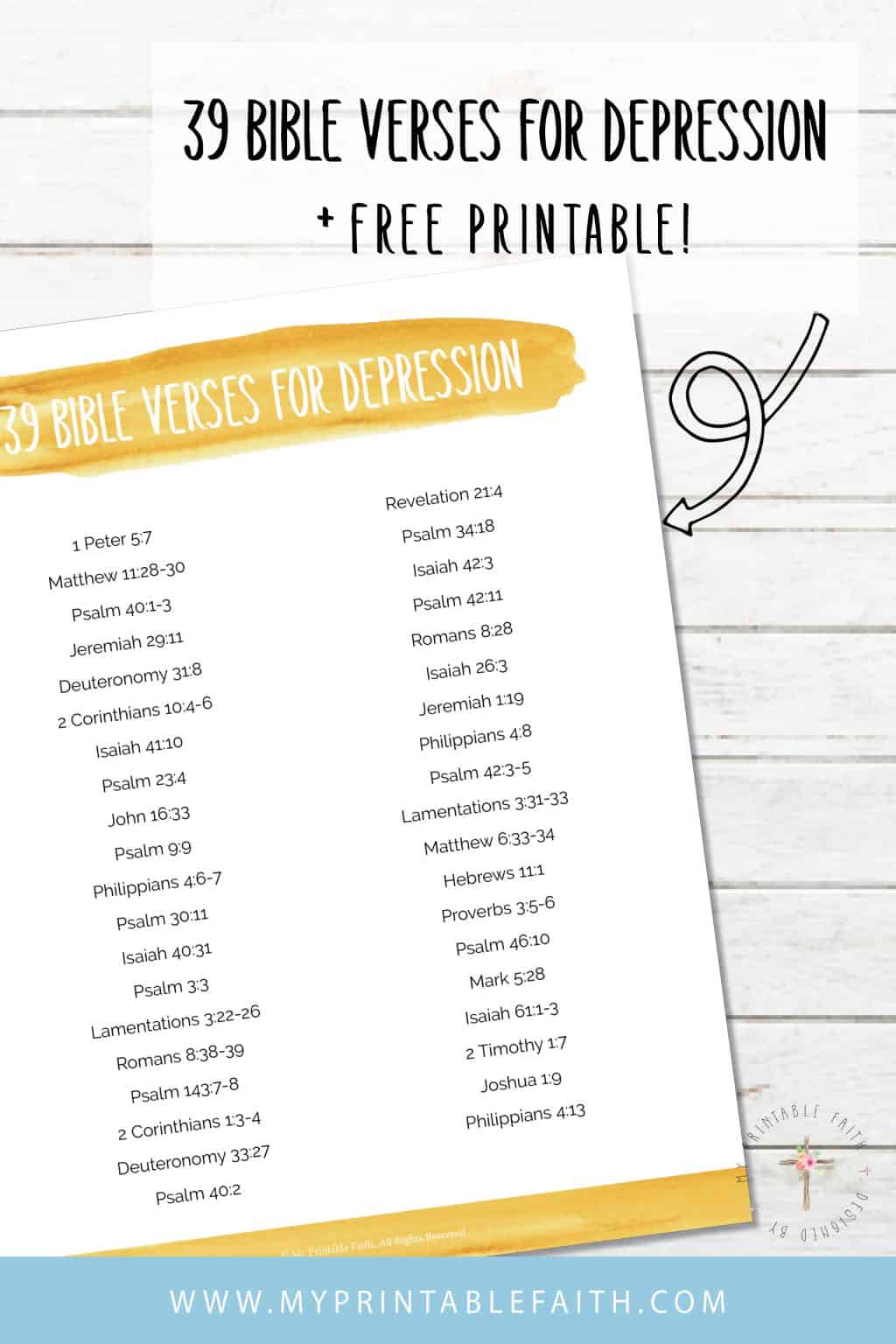 39 Bible Verses for Depression - My Printable Faith
