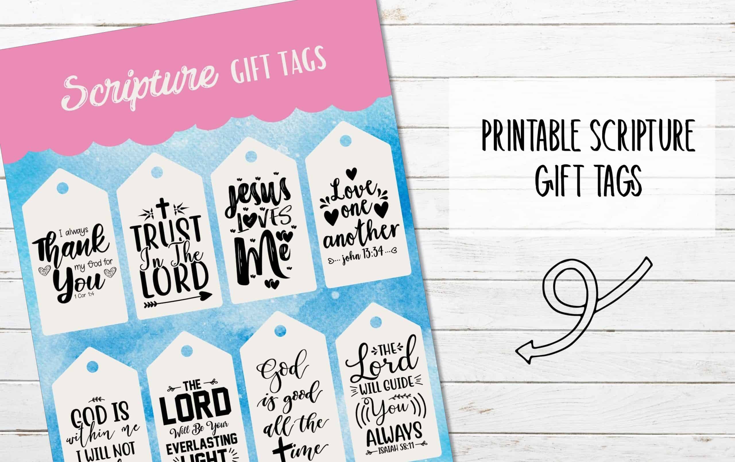 Printable Gift Tags - With scriptures