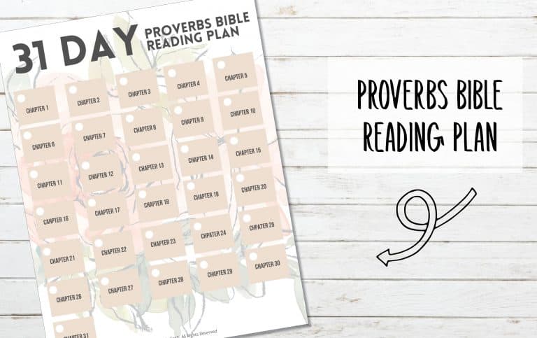 31 Day Bible Reading Plan – Book of Proverbs