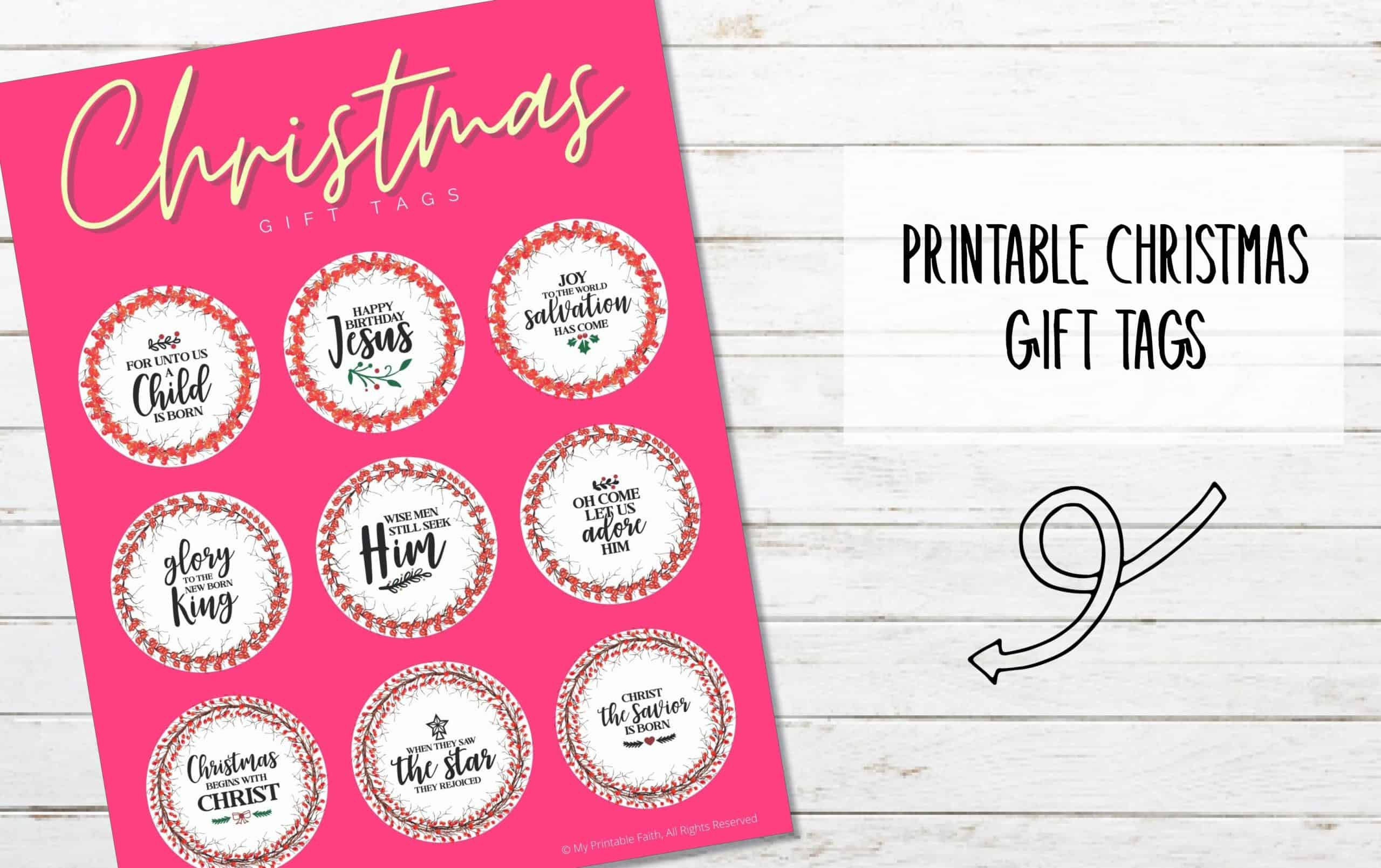 Printable Christmas Gift Tags - With scriptures