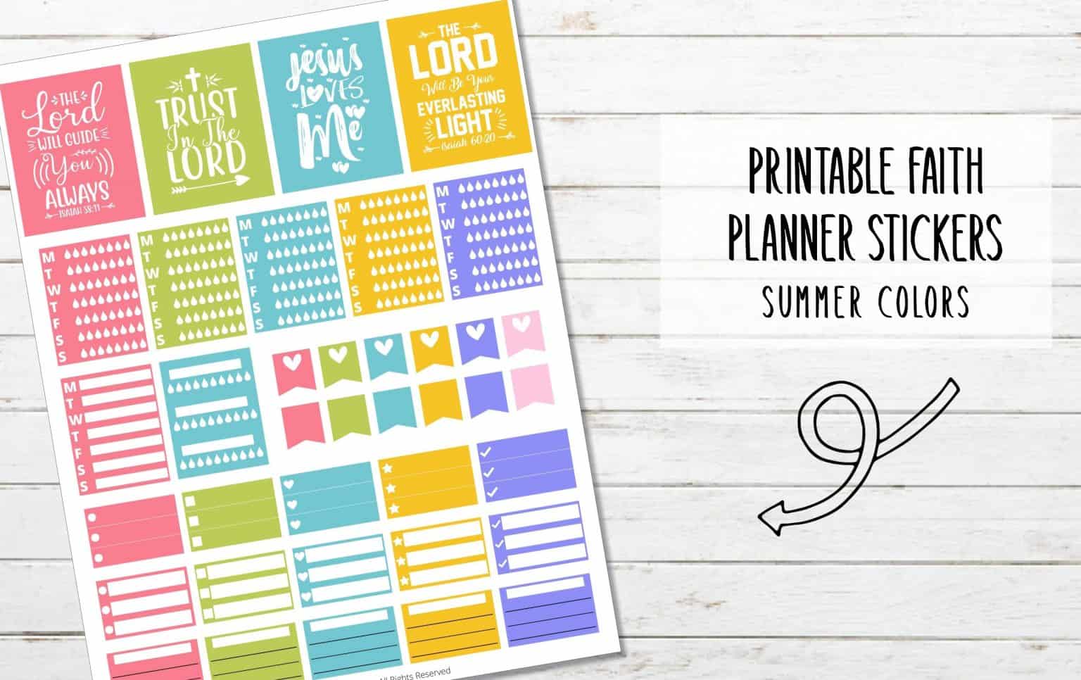 Printable Faith Planner Stickers - My Printable Faith