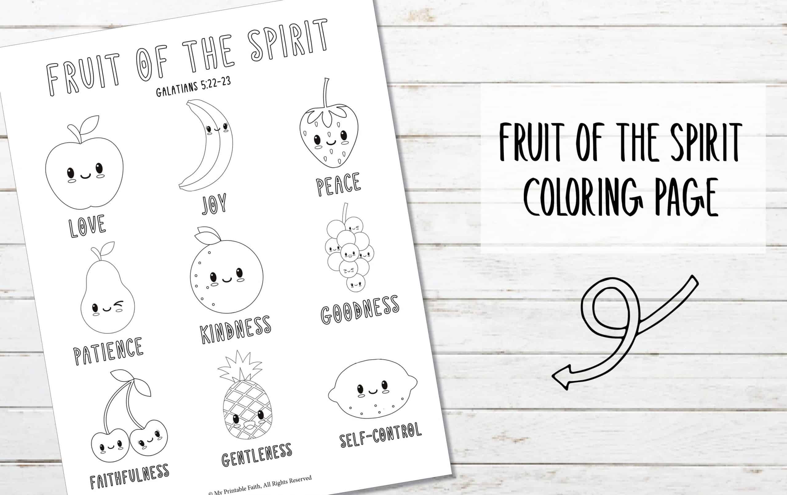 Printable Fruit of the Spirit Coloring Page