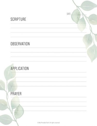 21 Printable SOAP Bible Study Pages - My Printable Faith