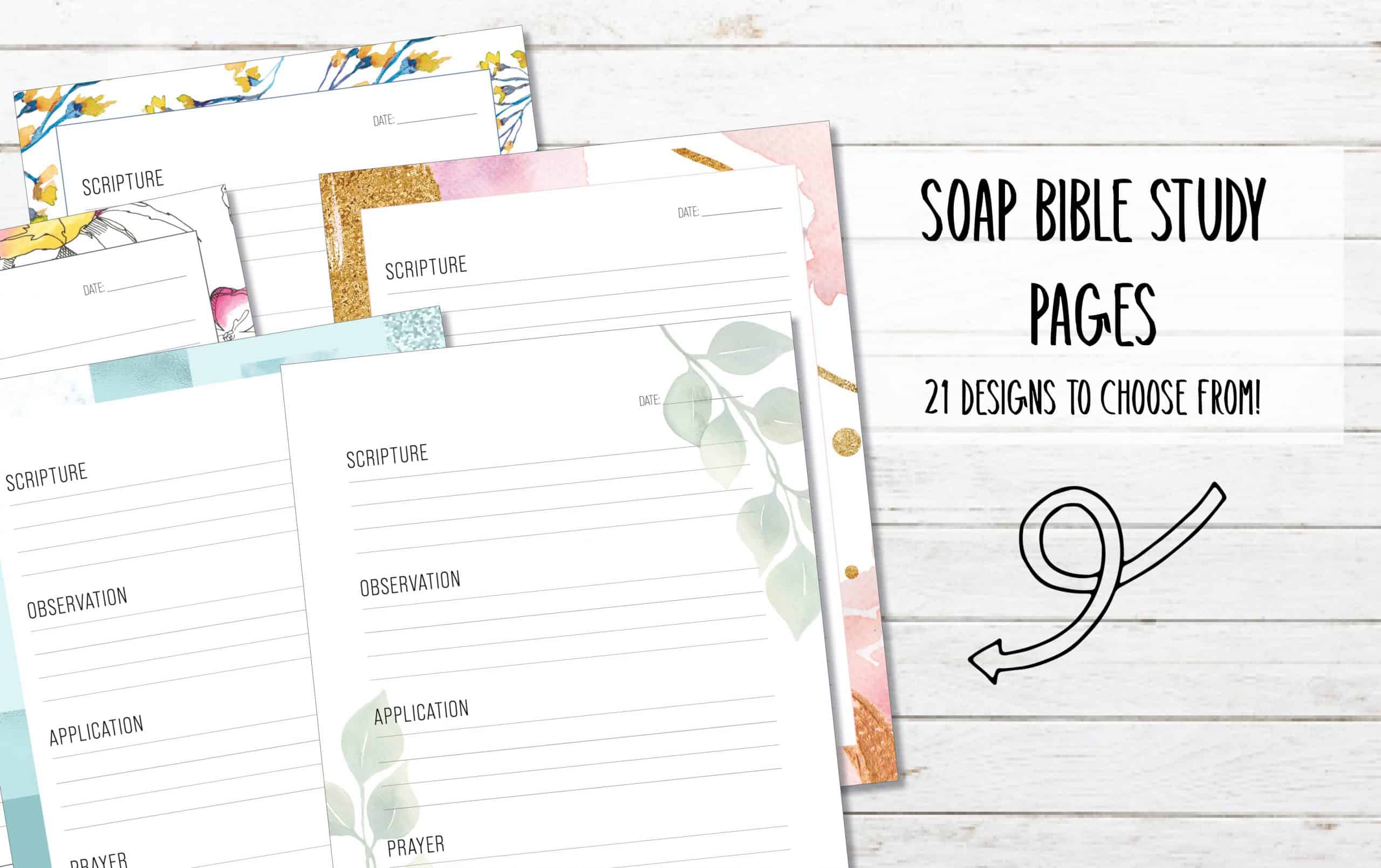Printable SOAP Bible Study Pages