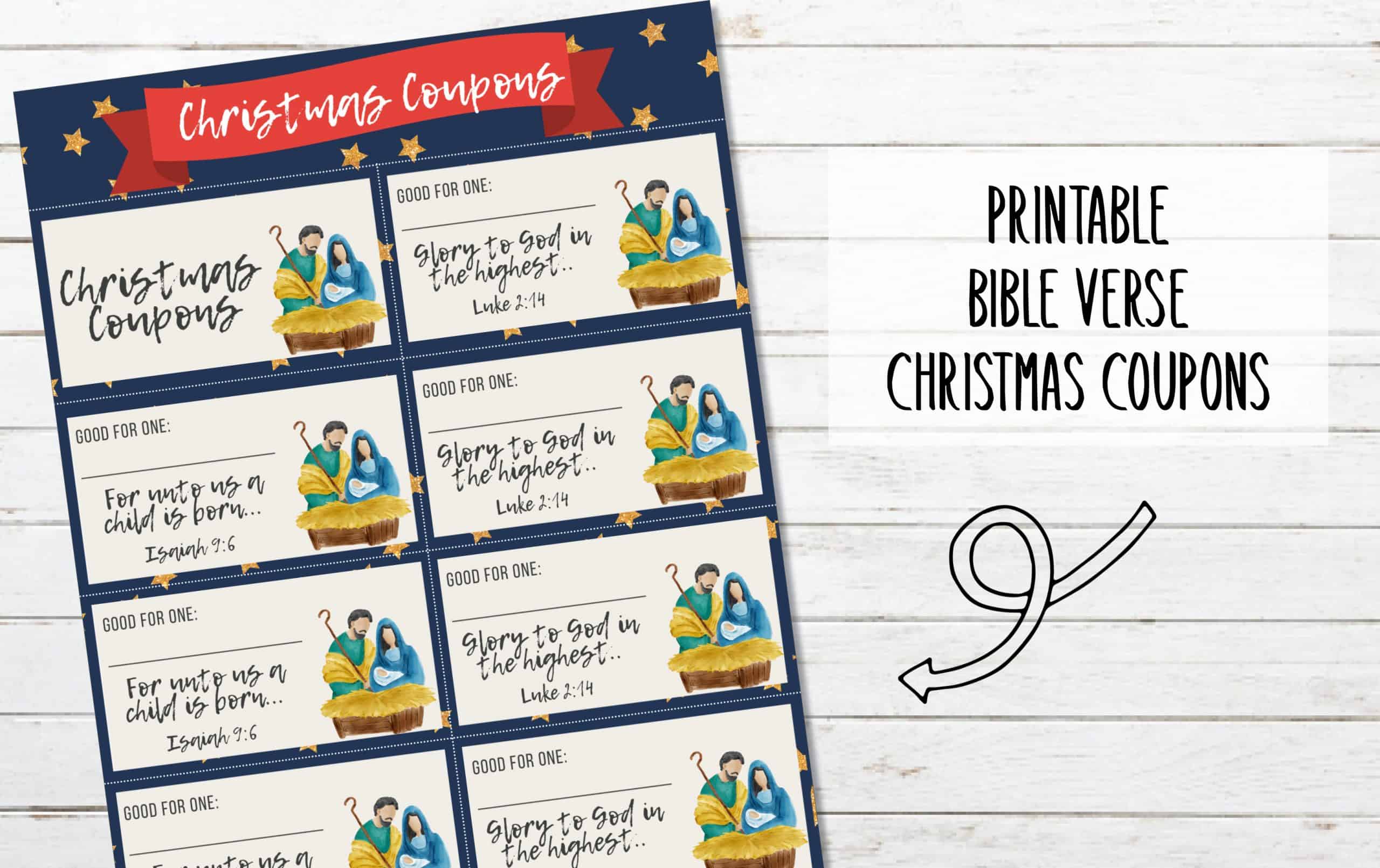 FREE Printable Bible Verse Christmas Coupons
