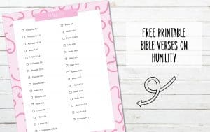 Bible Verses on Humility Printable