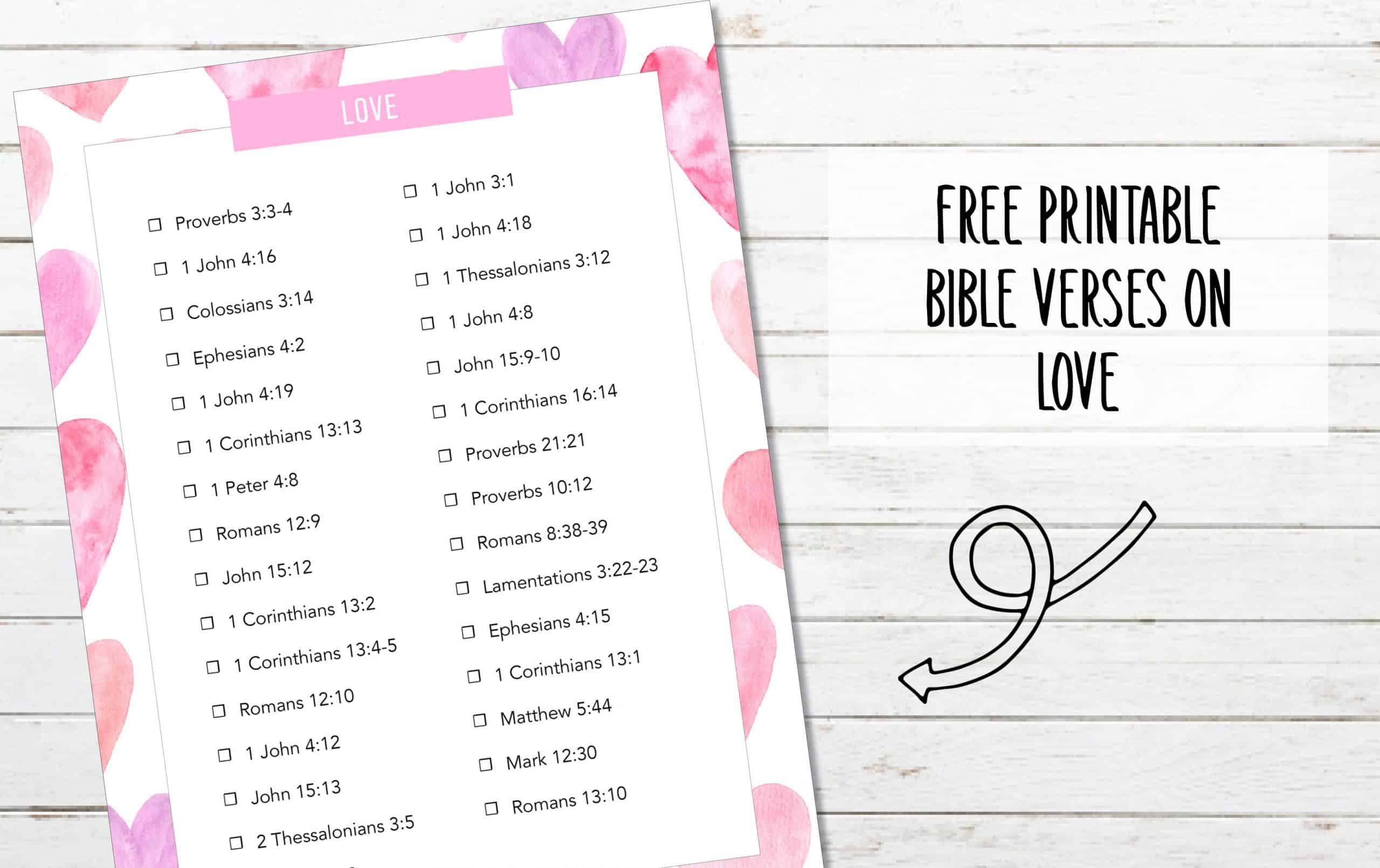 31 Bible Verses on Love {Plus FREE Printable Bible Reading Plan}