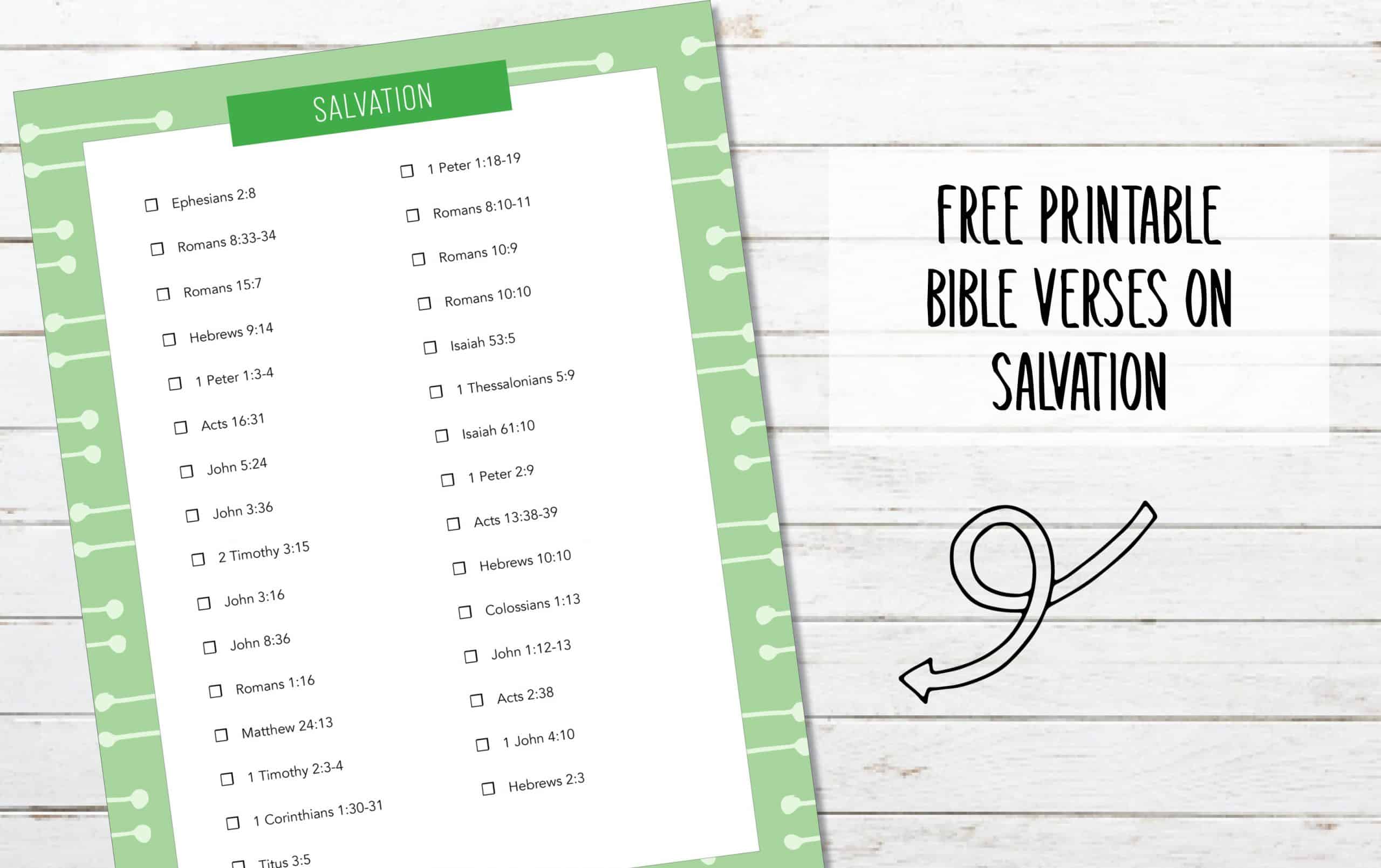Bible Verses on Salvation Printable