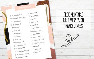 Bible Verses on Thankfulness Printable