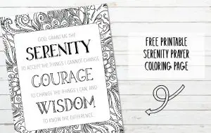 Picture of Serenity Prayer Coloring Page