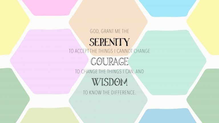 FREE Serenity Prayer Desktop Wallpaper
