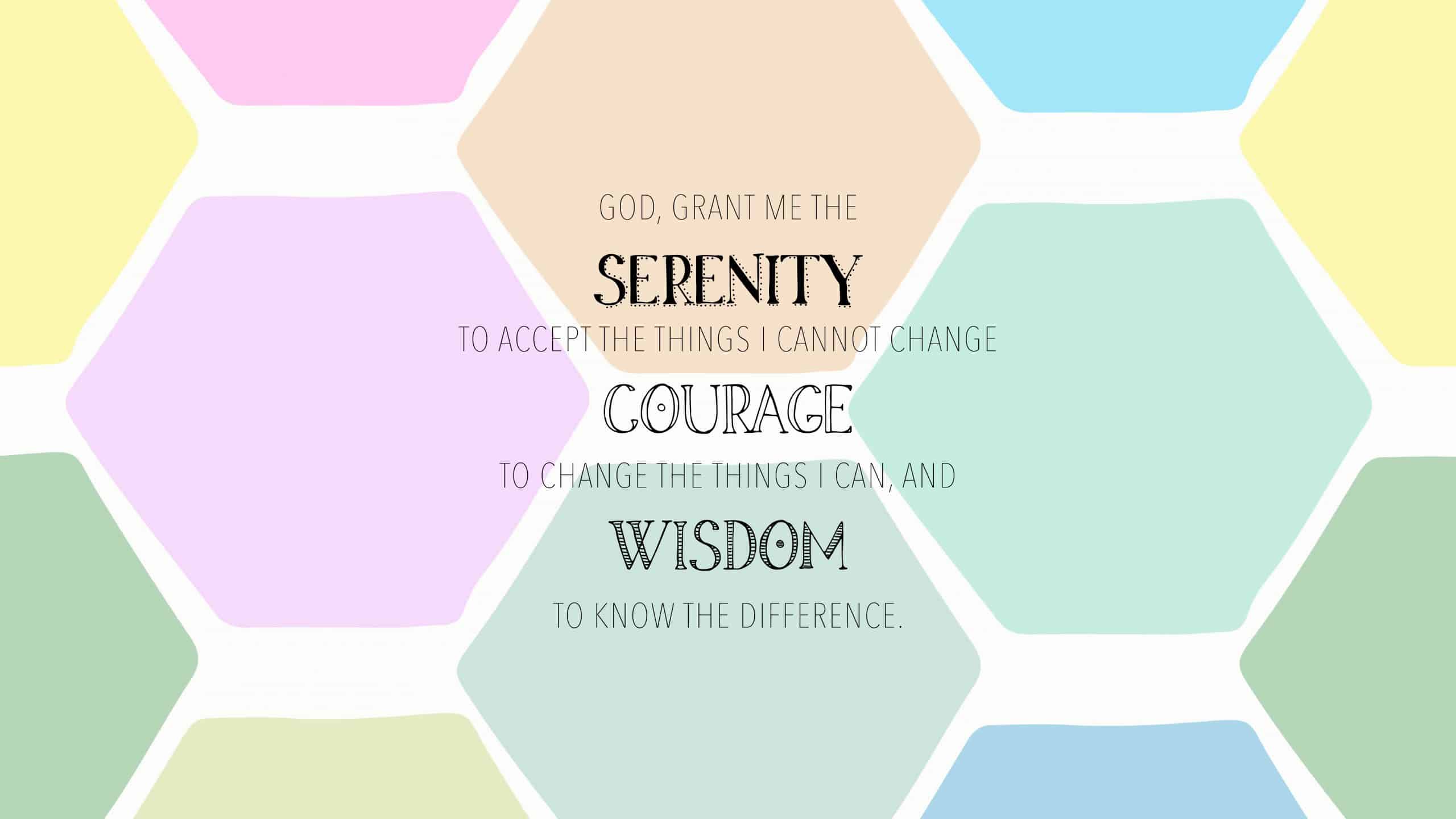 FREE Serenity Prayer Desktop Wallpaper