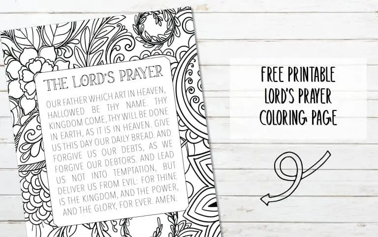 FREE Printable The Lord’s Prayer Coloring Page