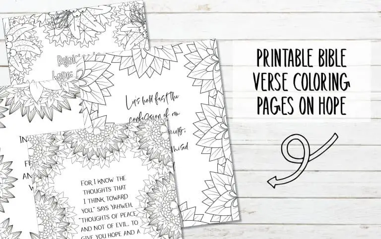 30 Printable Bible Verse Coloring Pages on Hope