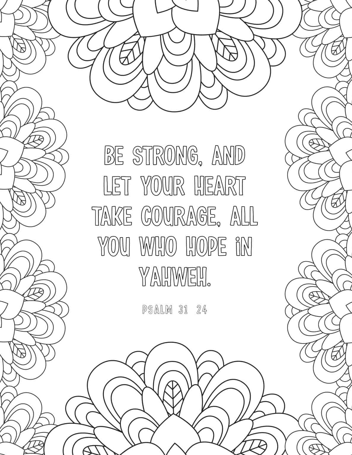 30 Printable Bible Verse Coloring Pages on Hope - My Printable Faith
