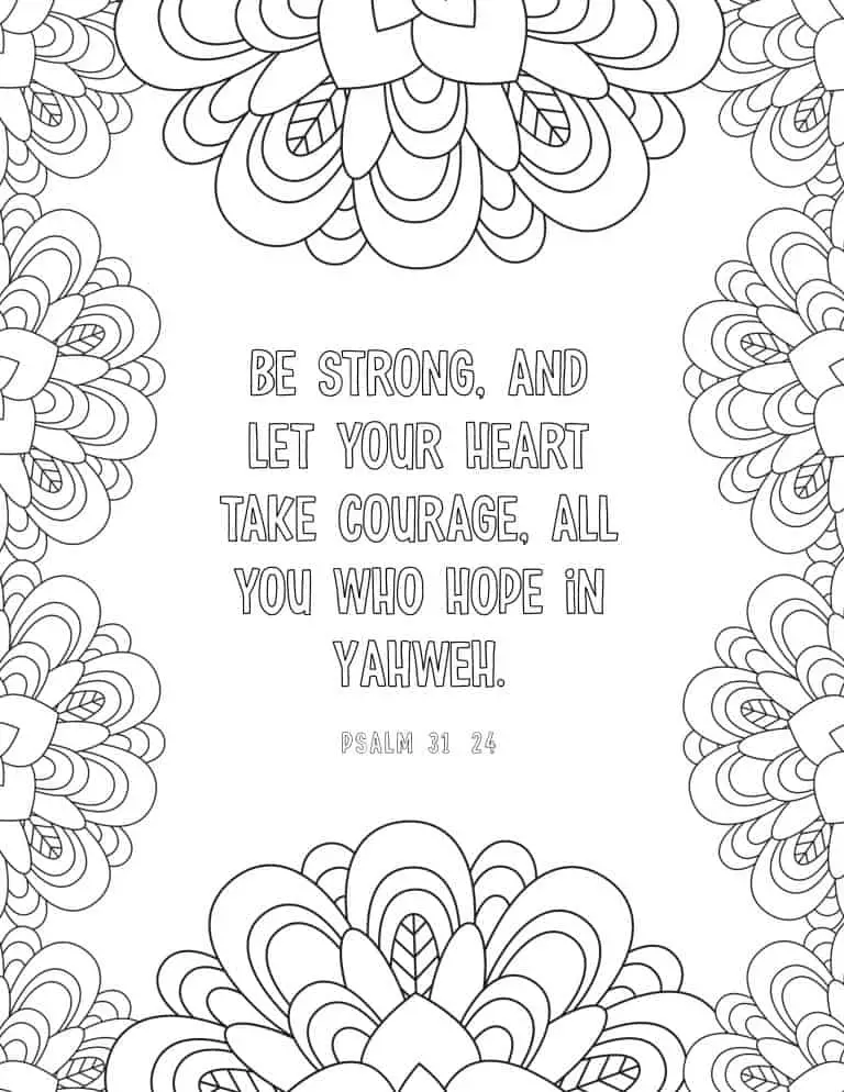 30 Printable Bible Verse Coloring Pages on Hope - My Printable Faith