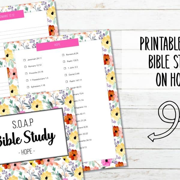 main image of bible study pages with text printable soap bible study on hope
