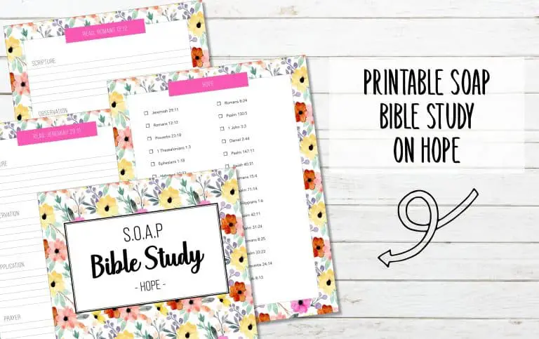 FREE Printable SOAP Bible Study on Hope