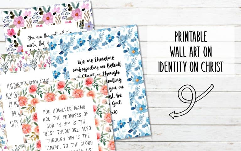 FREE Printable Wall Art on your Identity in Christ