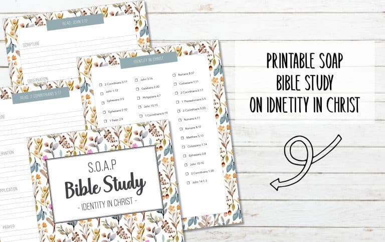 Printable SOAP Bible Study on Identity in Christ