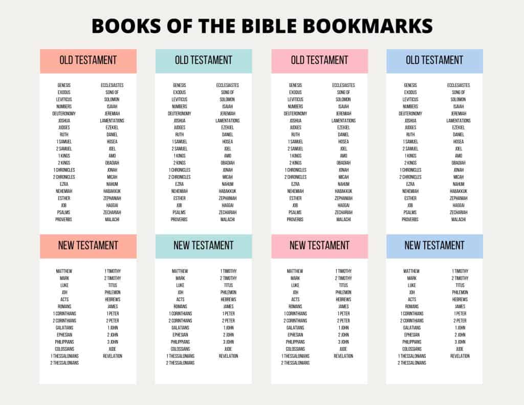Printable Books of the Bible