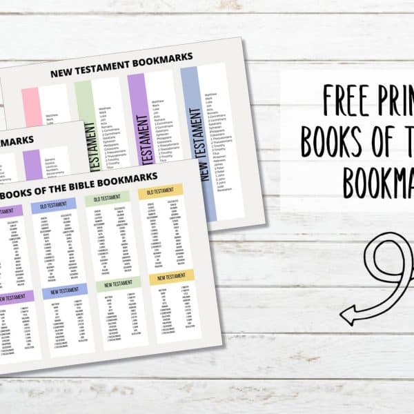 Printable Books of the Bible bookmarks