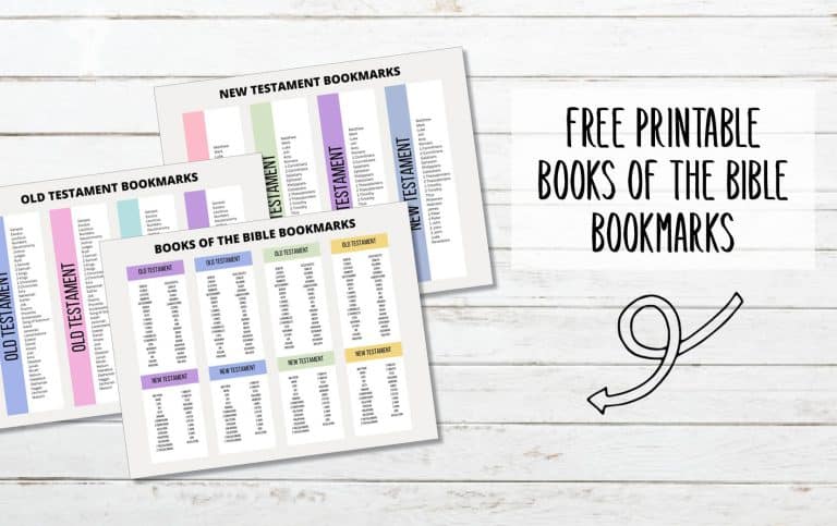 Printable Books of the Bible bookmarks