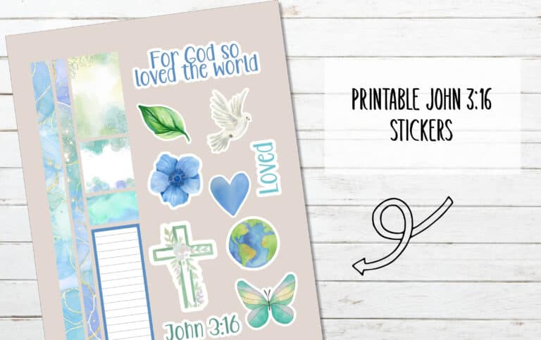 FREE Printable John 3:16 Planner Stickers