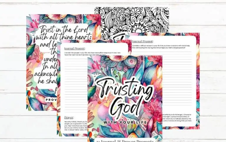 FREE Printable Trusting God with your Life Journal