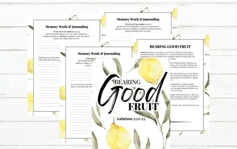 Bearing Good Fruit – Galatians 5:22-23 Scripture Journal
