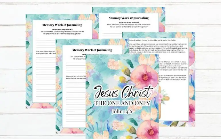 Jesus Christ the One John 14:6 and Only Scripture Journal