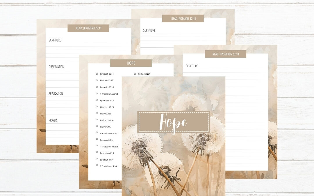 FREE Printable SOAP Bible Study on Hope