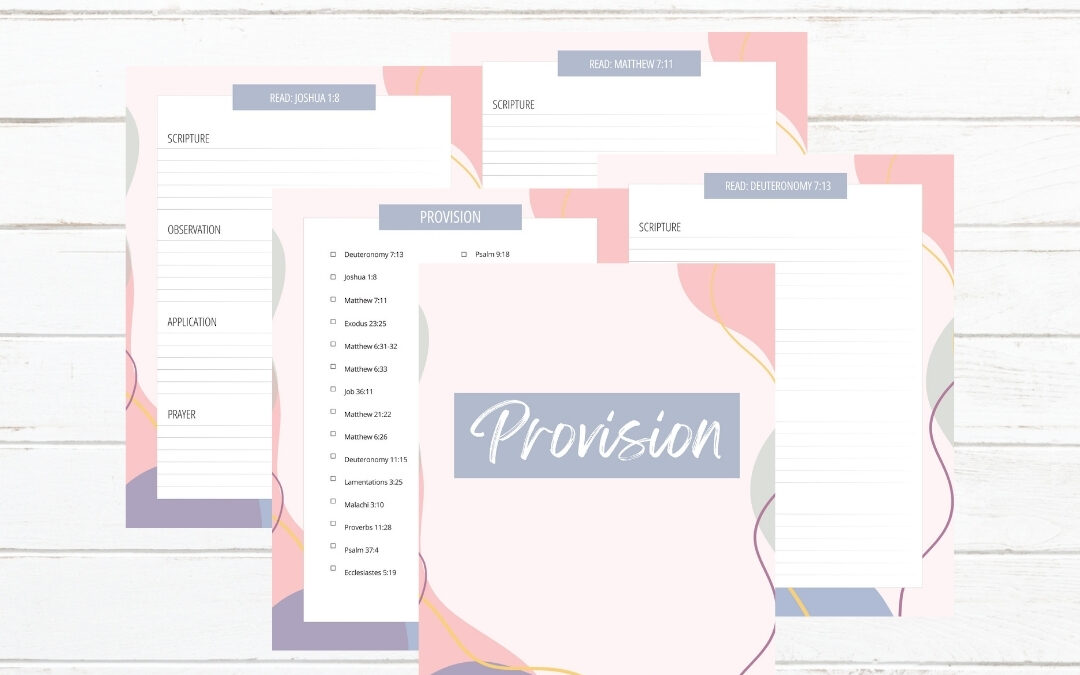 Free Printable SOAP Scripture Journal on God’s Provision