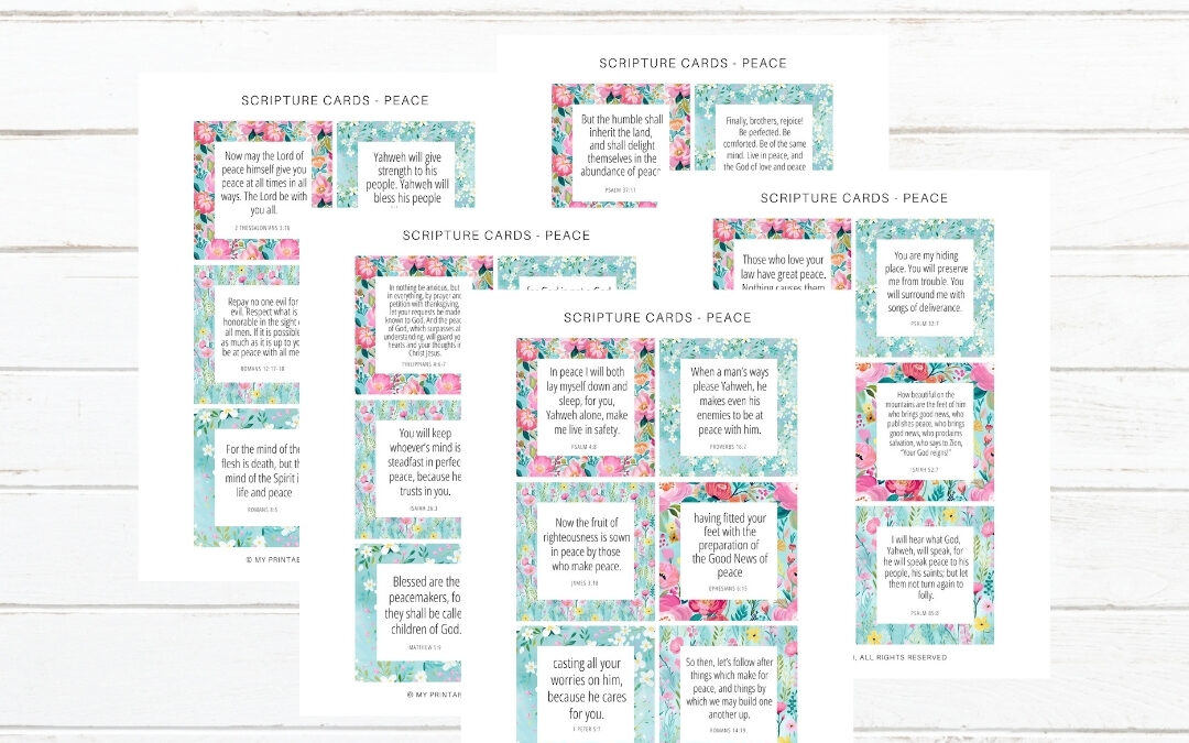 Free Printable Scripture Cards on Peace