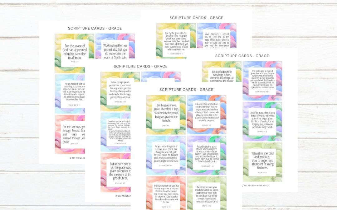 Free Printable Scripture Cards on Grace